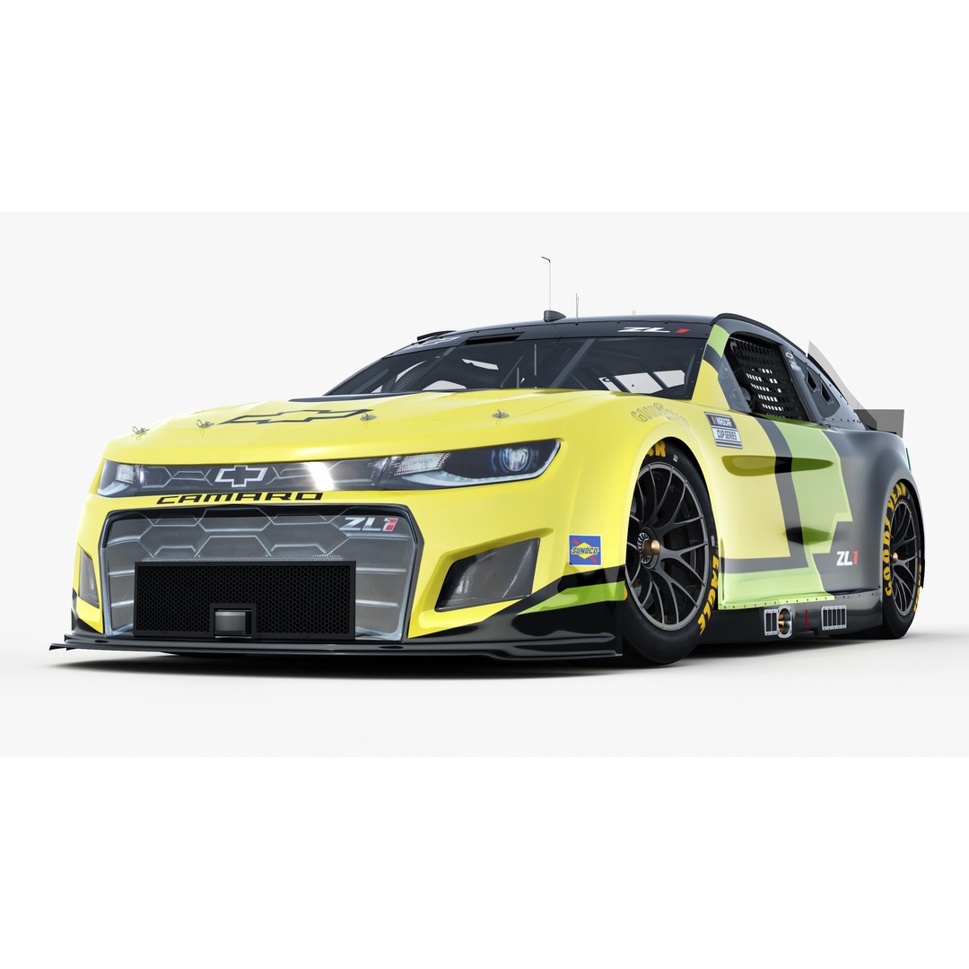 Chevrolet Camaro Nascar NextGen 2024 3D Model – High Poly Vehicle Asset, FBX, OBJ - View 14