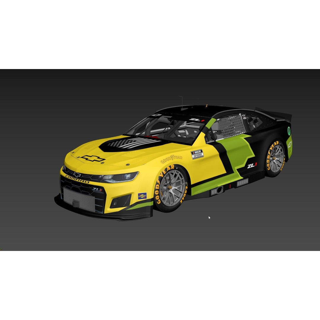 Chevrolet Camaro Nascar NextGen 2024 3D Model – High Poly Vehicle Asset, FBX, OBJ - View 17
