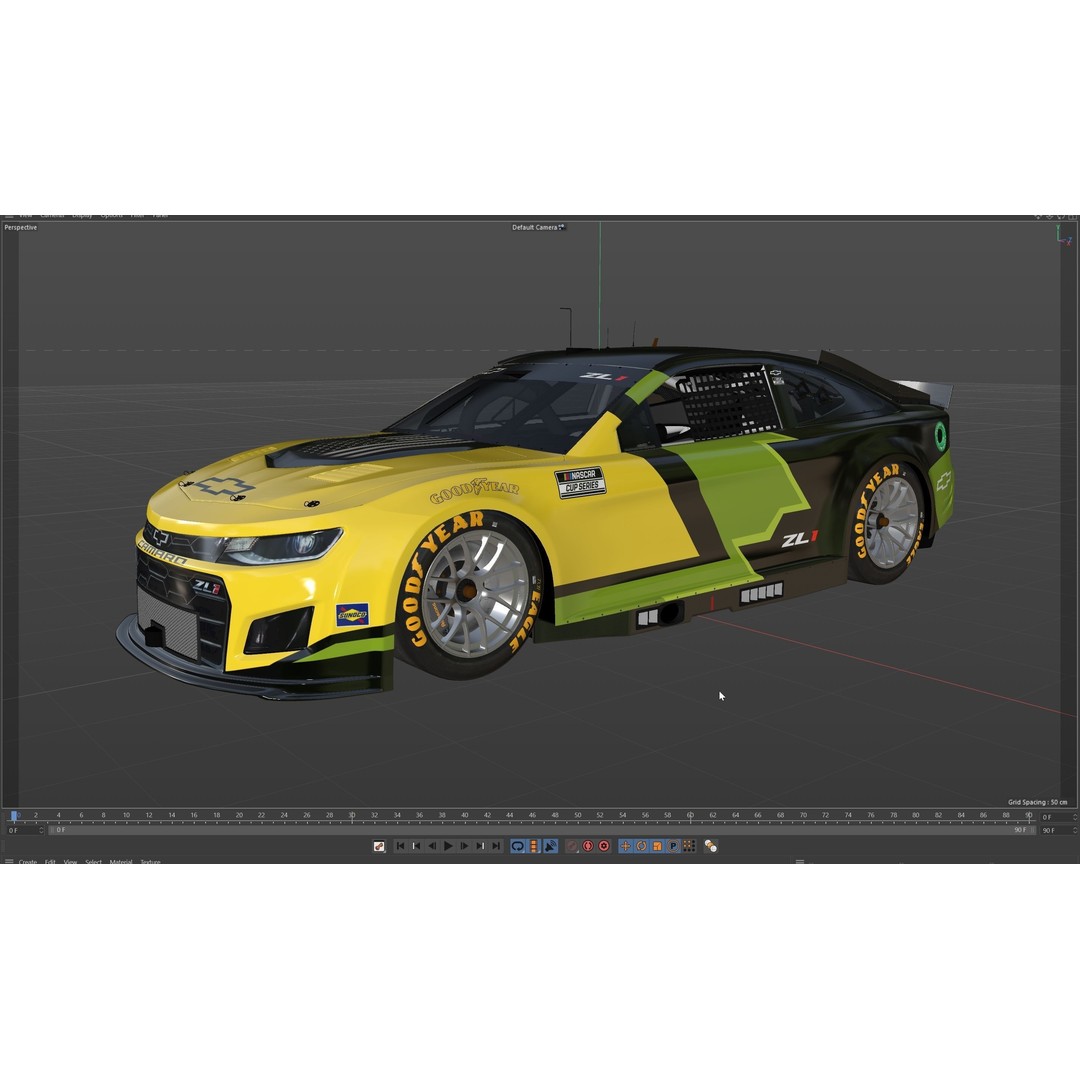 Chevrolet Camaro Nascar NextGen 2024 3D Model – High Poly Vehicle Asset, FBX, OBJ - View 18