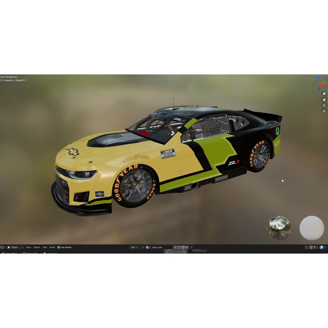 Chevrolet Camaro Nascar NextGen 2024 3D Model – High Poly Vehicle Asset, FBX, OBJ - View 19