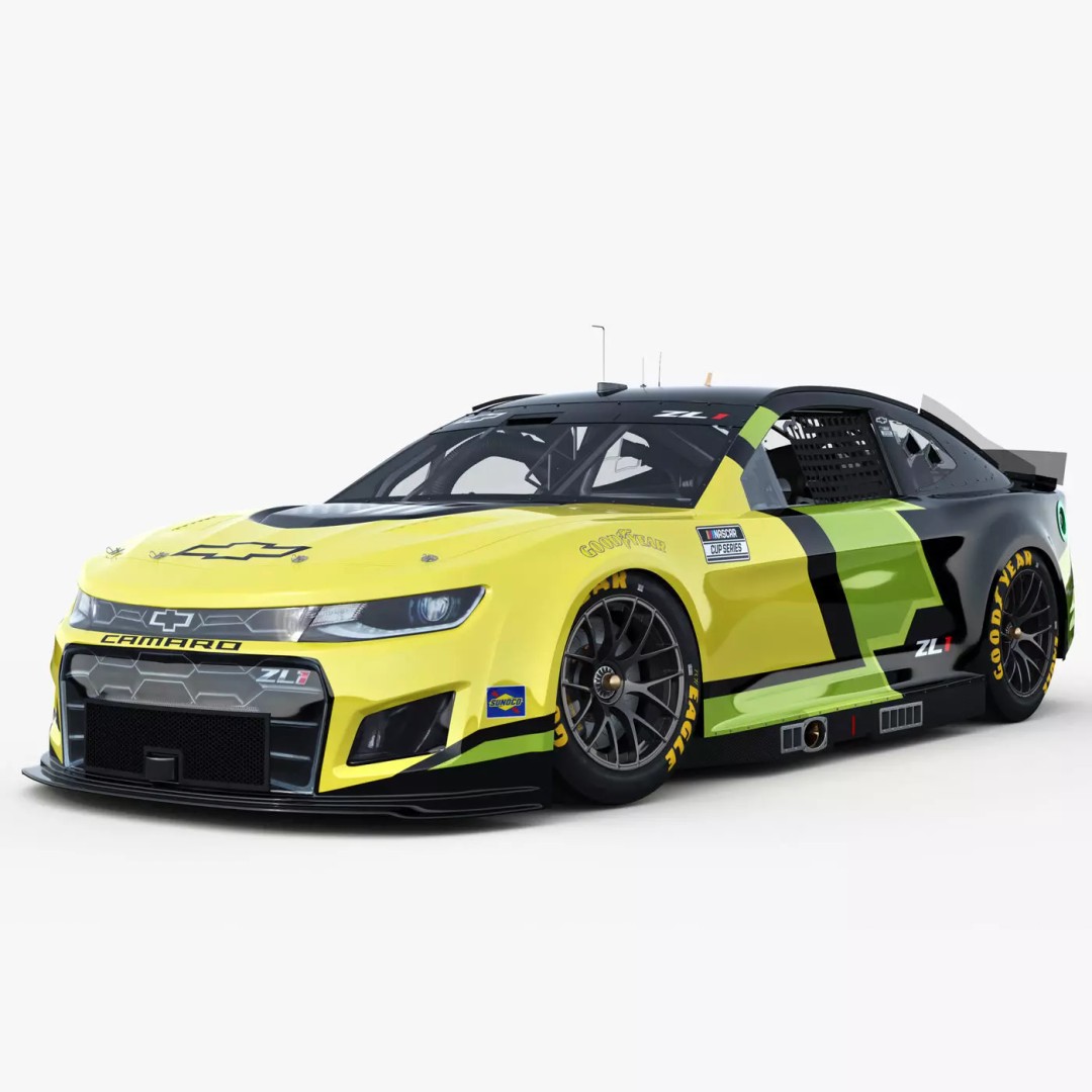 Chevrolet Camaro Nascar NextGen 2024 3D Model – High Poly Vehicle Asset, FBX, OBJ - View 2