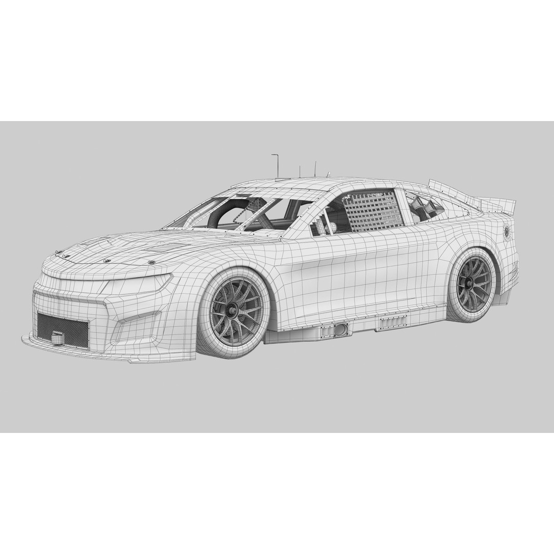 Chevrolet Camaro Nascar NextGen 2024 3D Model – High Poly Vehicle Asset, FBX, OBJ - View 20