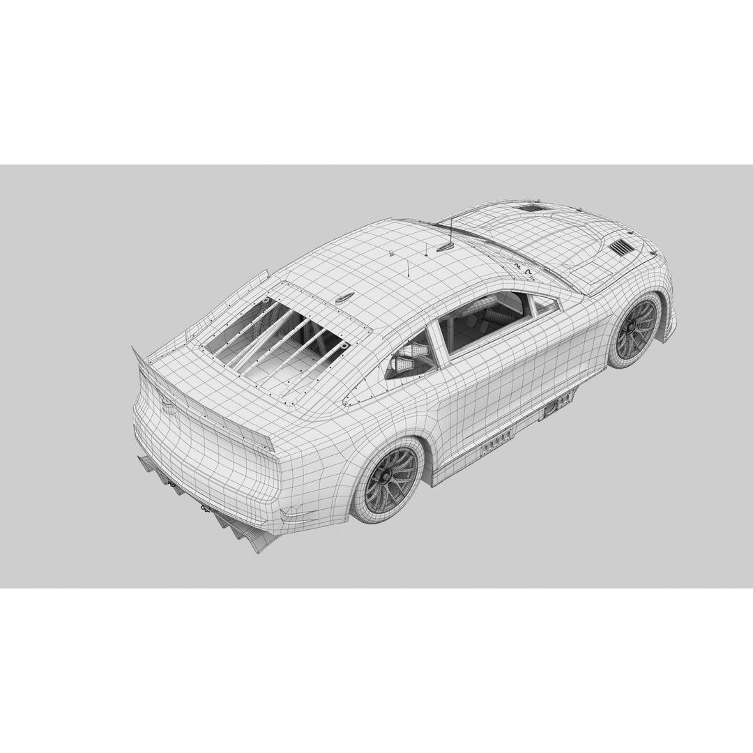 Chevrolet Camaro Nascar NextGen 2024 3D Model – High Poly Vehicle Asset, FBX, OBJ - View 23