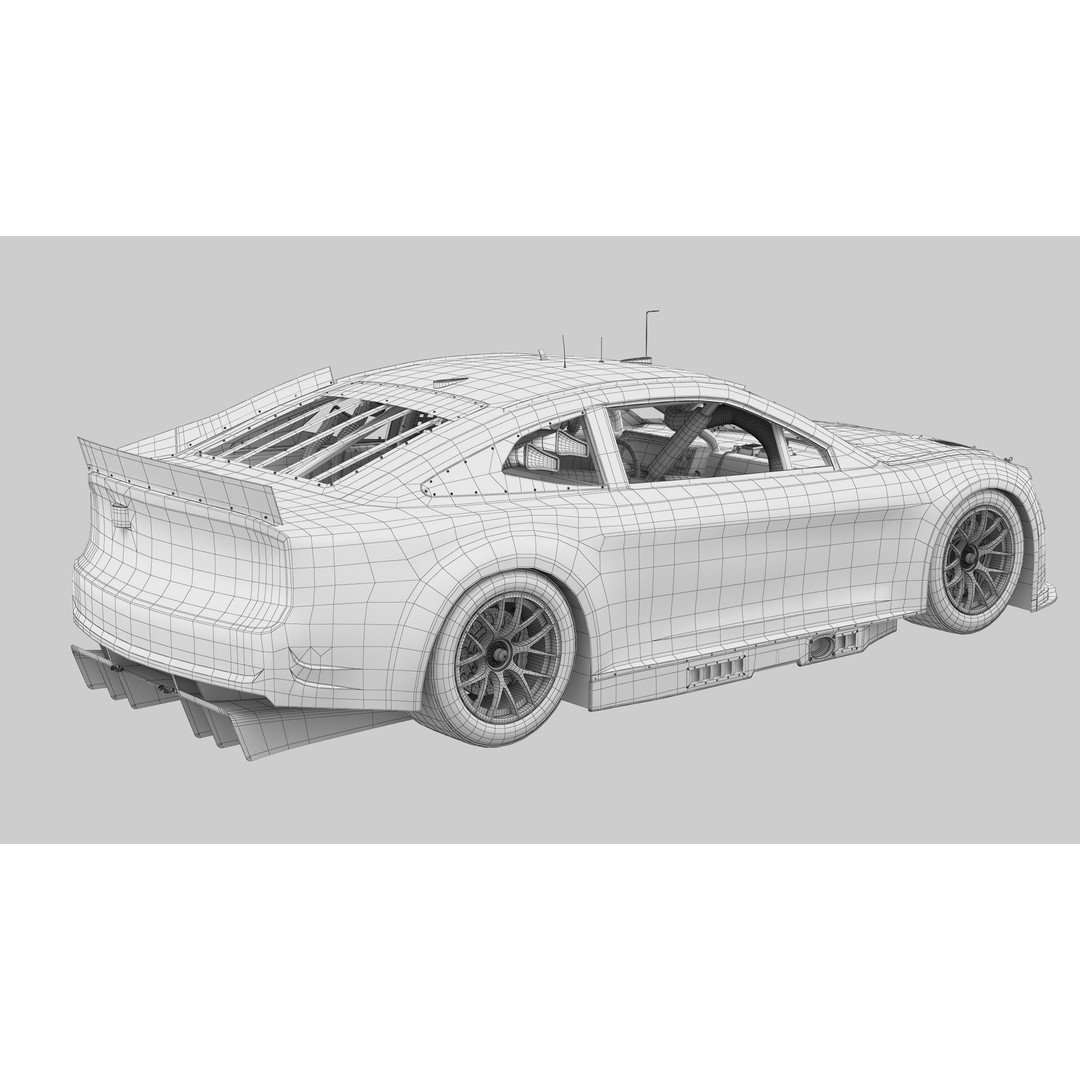 Chevrolet Camaro Nascar NextGen 2024 3D Model – High Poly Vehicle Asset, FBX, OBJ - View 25