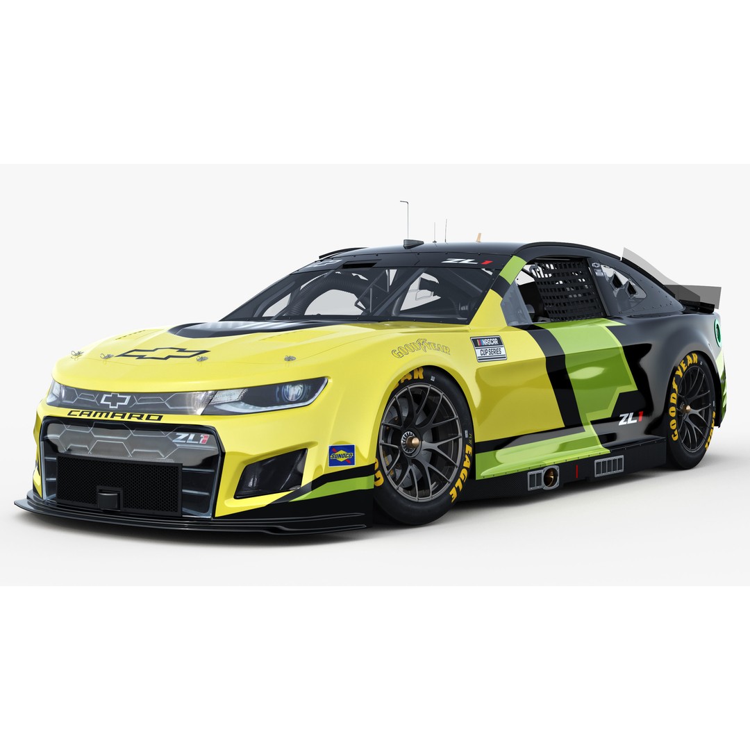 Chevrolet Camaro Nascar NextGen 2024 3D Model – High Poly Vehicle Asset, FBX, OBJ - View 3