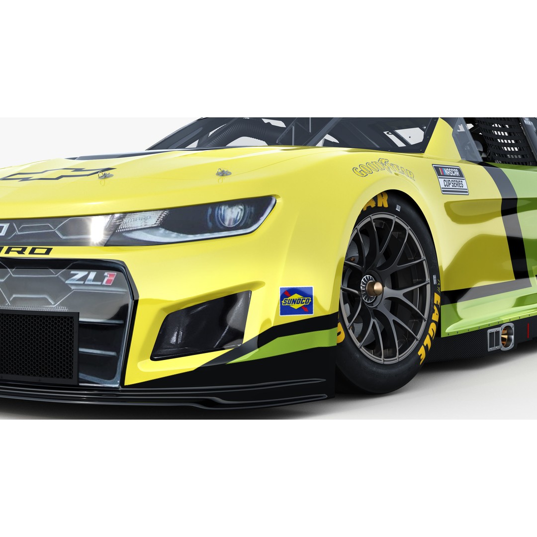 Chevrolet Camaro Nascar NextGen 2024 3D Model – High Poly Vehicle Asset, FBX, OBJ - View 4