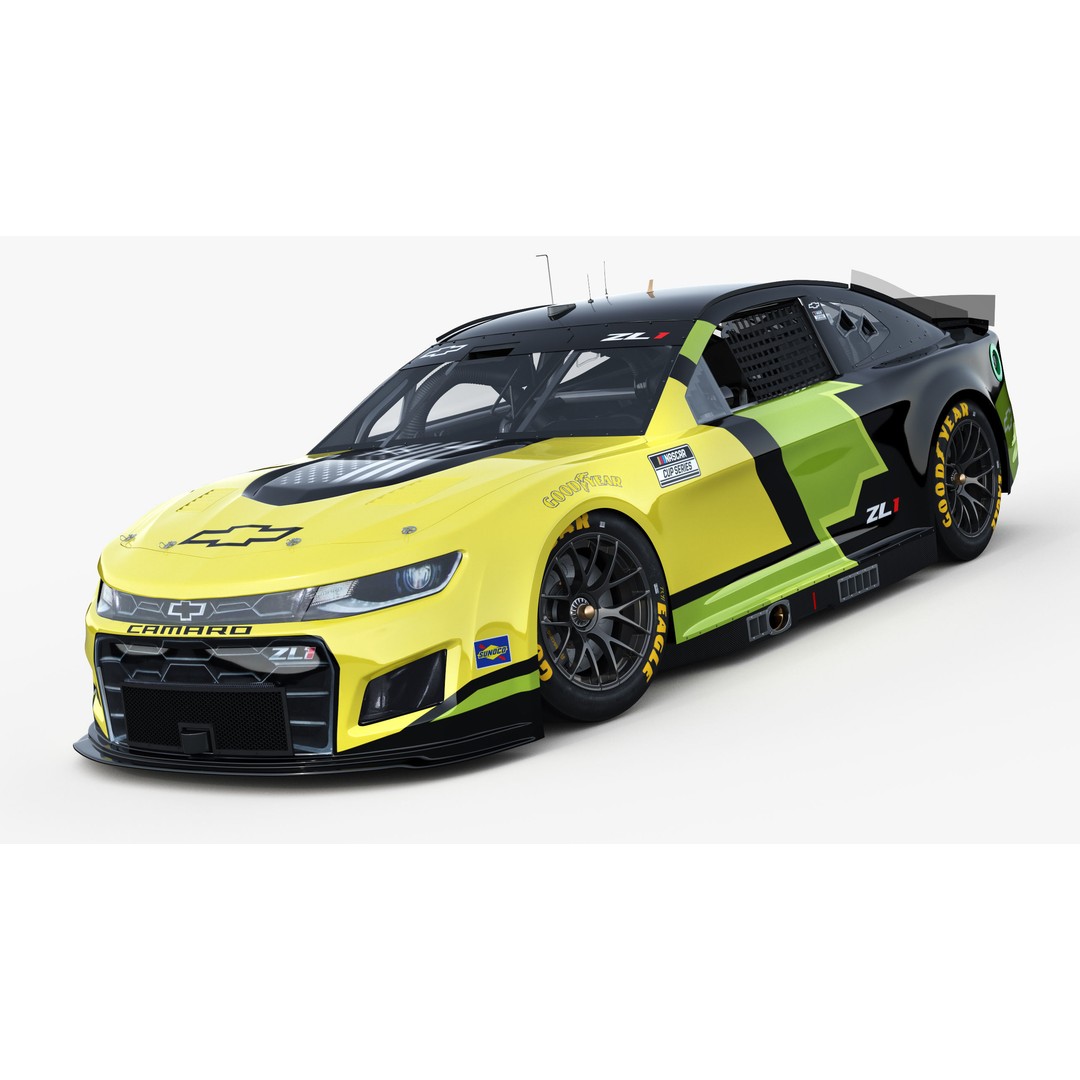 Chevrolet Camaro Nascar NextGen 2024 3D Model – High Poly Vehicle Asset, FBX, OBJ - View 5