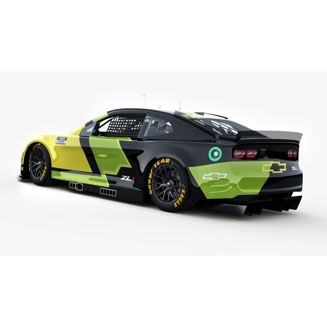 Chevrolet Camaro Nascar NextGen 2024 3D Model – High Poly Vehicle Asset, FBX, OBJ - View 6