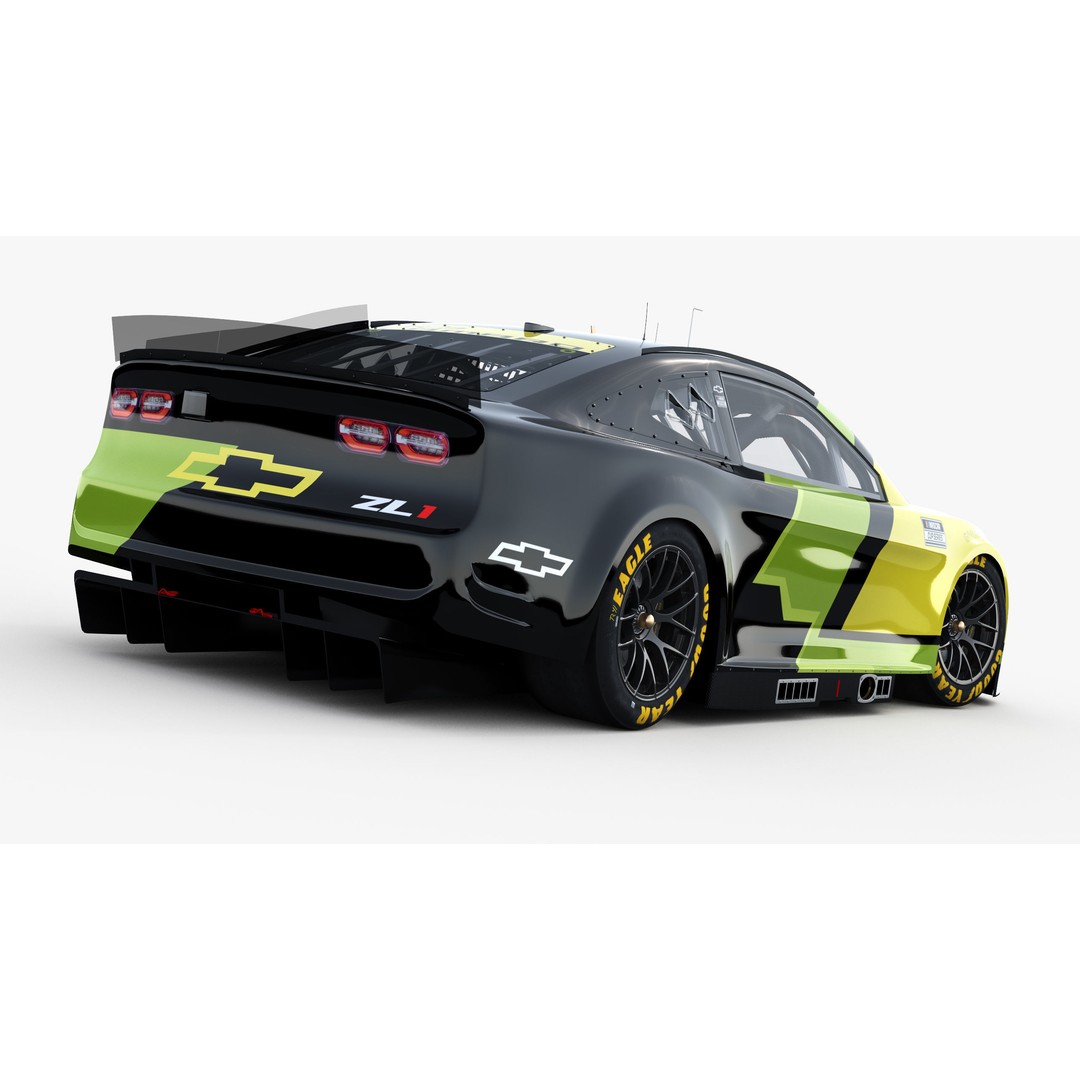 Chevrolet Camaro Nascar NextGen 2024 3D Model – High Poly Vehicle Asset, FBX, OBJ - View 7