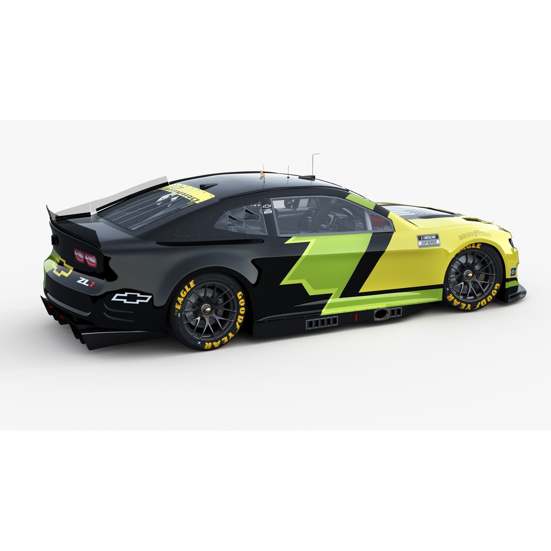 Chevrolet Camaro Nascar NextGen 2024 3D Model – High Poly Vehicle Asset, FBX, OBJ - View 9