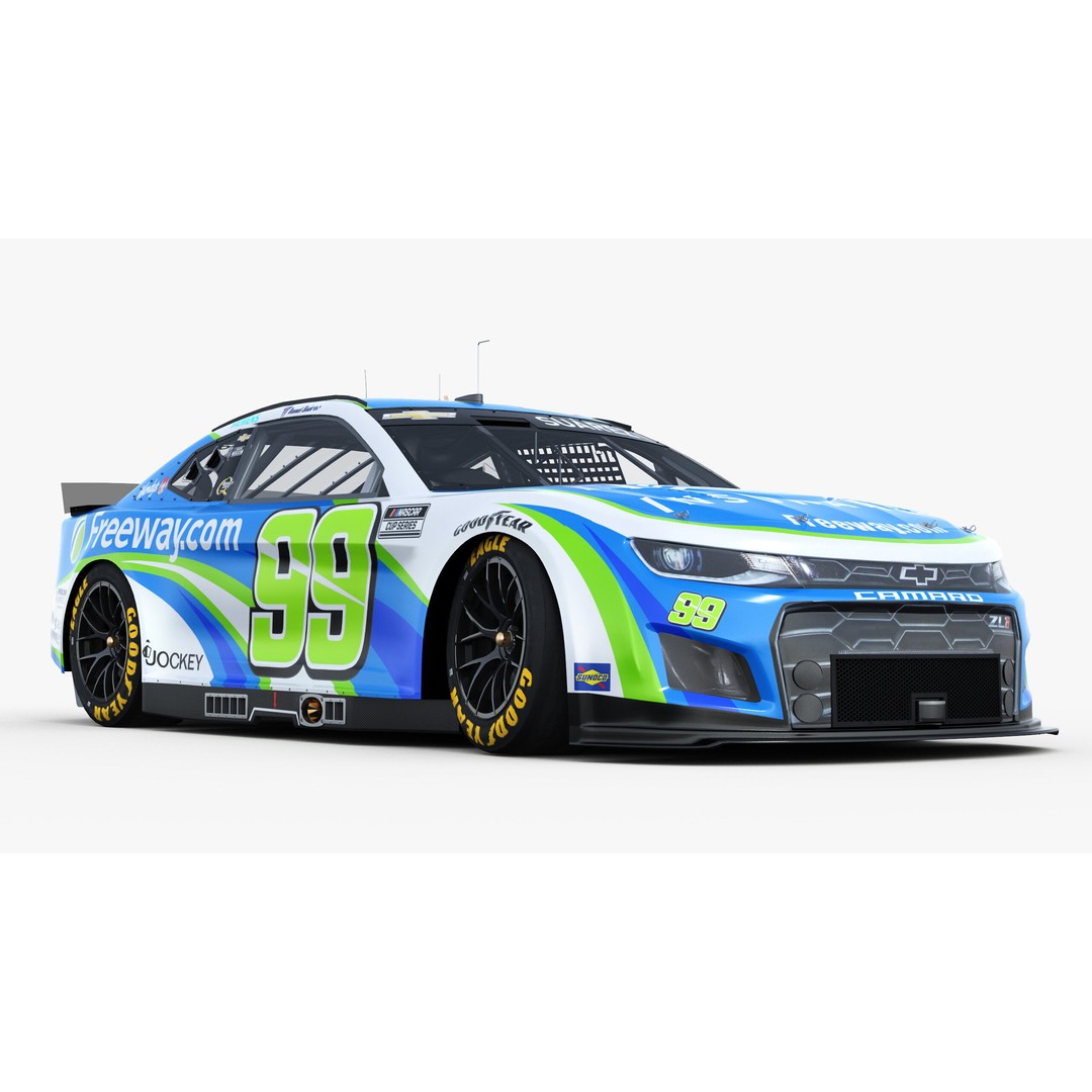Chevrolet Camaro Nascar 3D Model – High Poly Racing Car, FBX, OBJ - View 11