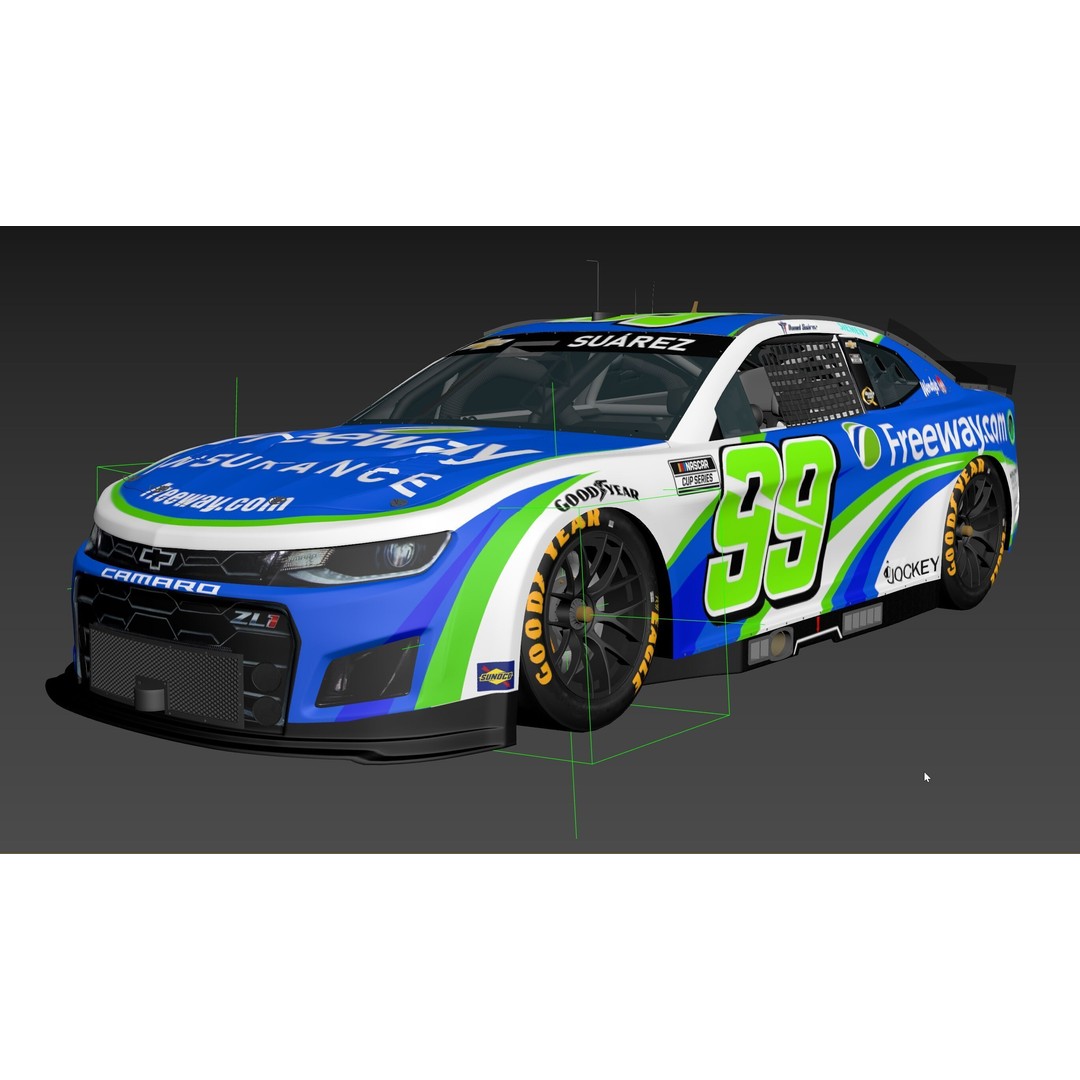 Chevrolet Camaro Nascar 3D Model – High Poly Racing Car, FBX, OBJ - View 16