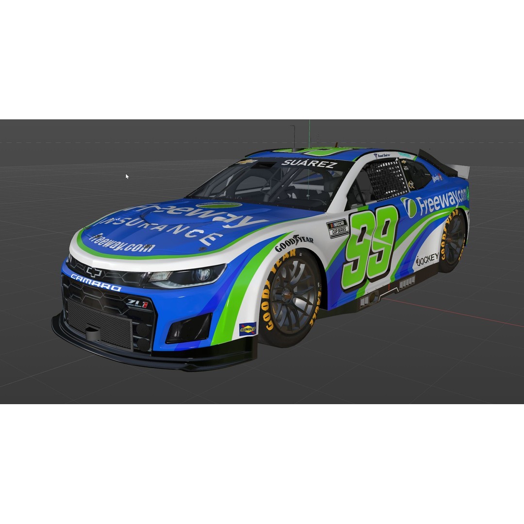 Chevrolet Camaro Nascar 3D Model – High Poly Racing Car, FBX, OBJ - View 17