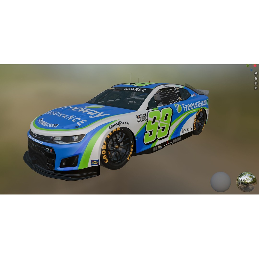 Chevrolet Camaro Nascar 3D Model – High Poly Racing Car, FBX, OBJ - View 18