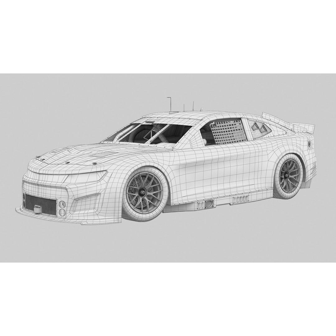 Chevrolet Camaro Nascar 3D Model – High Poly Racing Car, FBX, OBJ - View 19
