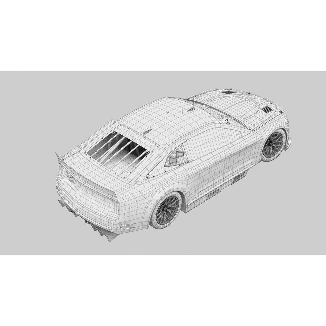 Chevrolet Camaro Nascar 3D Model – High Poly Racing Car, FBX, OBJ - View 22