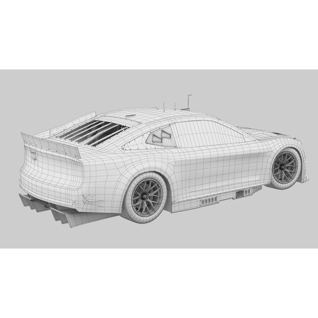 Chevrolet Camaro Nascar 3D Model – High Poly Racing Car, FBX, OBJ - View 24