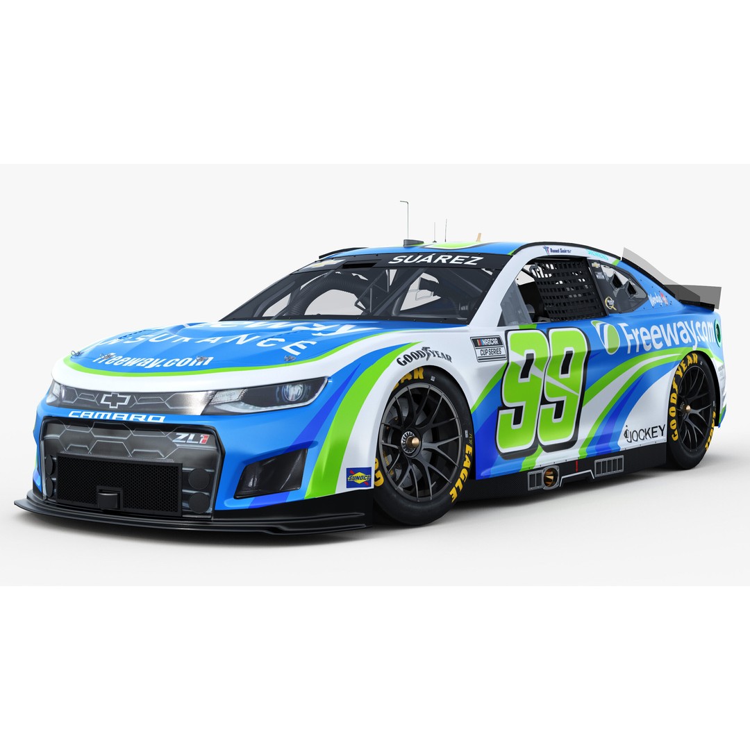Chevrolet Camaro Nascar 3D Model – High Poly Racing Car, FBX, OBJ - View 3