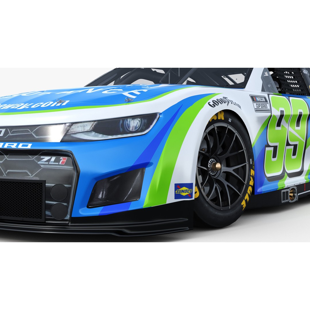 Chevrolet Camaro Nascar 3D Model – High Poly Racing Car, FBX, OBJ - View 4