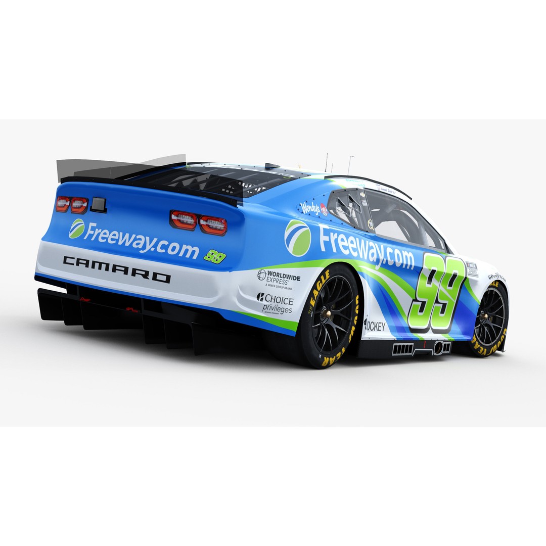 Chevrolet Camaro Nascar 3D Model – High Poly Racing Car, FBX, OBJ - View 7