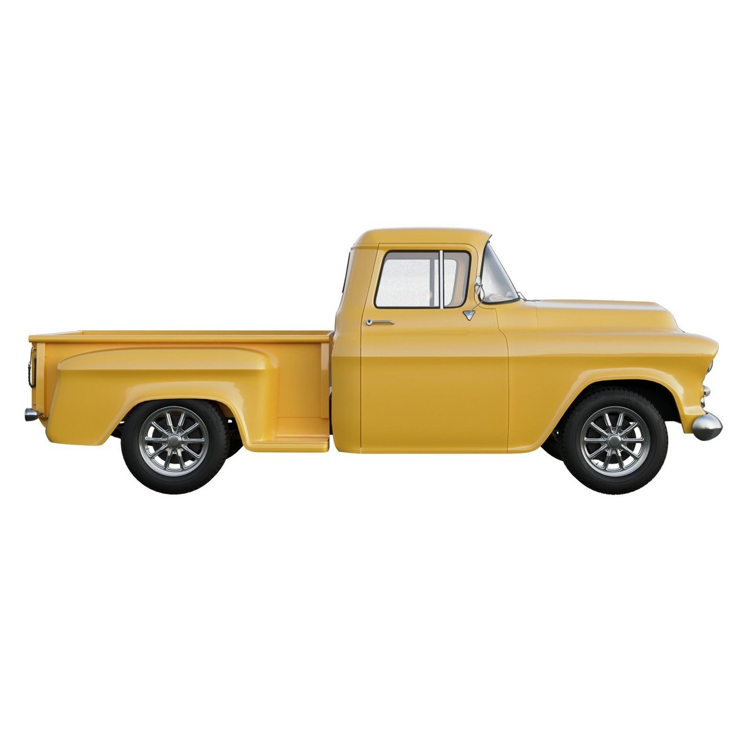 1957 Chevrolet 3100 Stepside Pickup 3D Model – Hi-Poly PBR Game Asset, FBX, OBJ - View 5