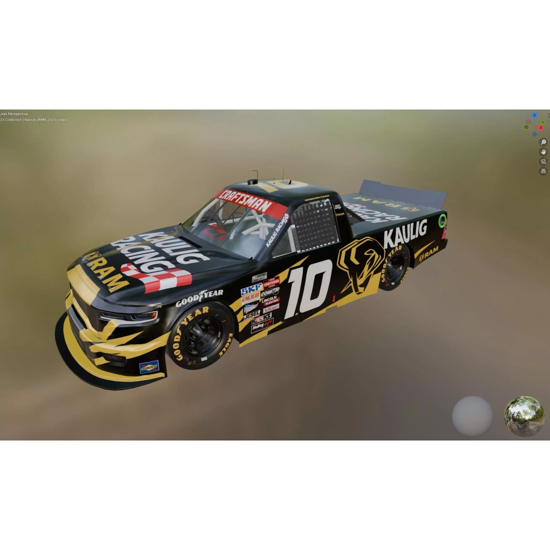 Nascar Truck Ram Kaulig Racing 2026 3D Model – Low Poly Game Asset, FBX - View 17