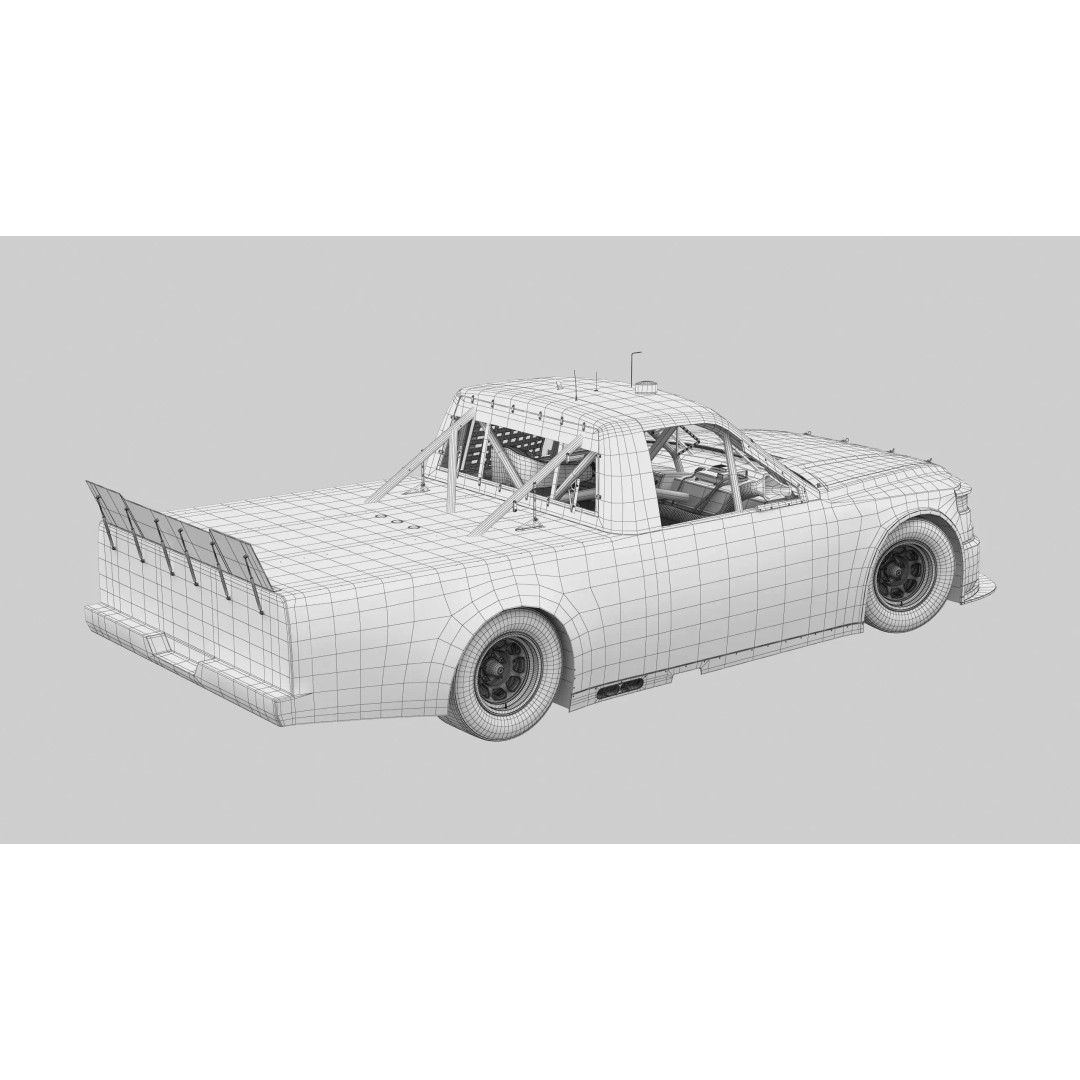 Nascar Truck Ram Kaulig Racing 2026 3D Model – Low Poly Game Asset, FBX - View 30