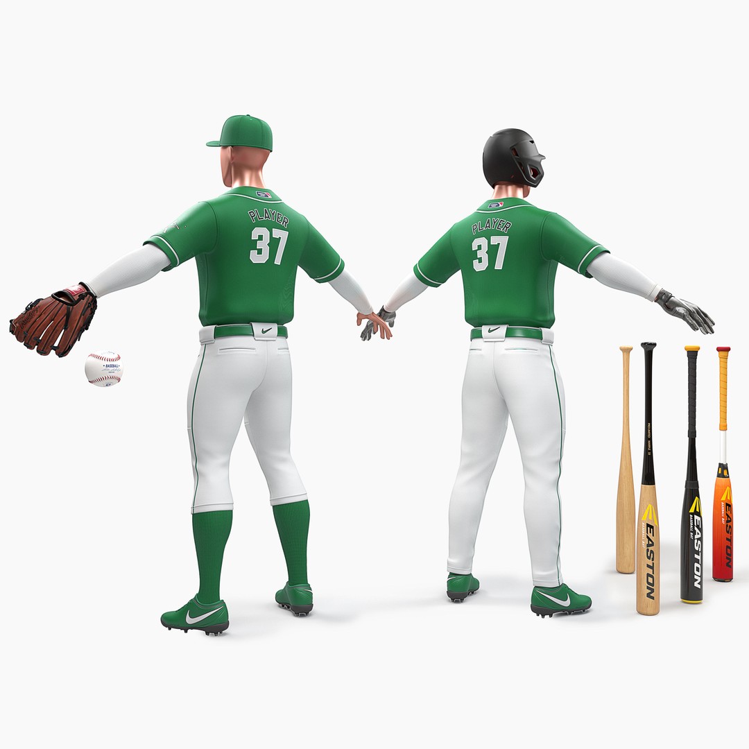 Baseball Uniform 3D Model – Realistic Player Outfit, FBX, OBJ - View 6