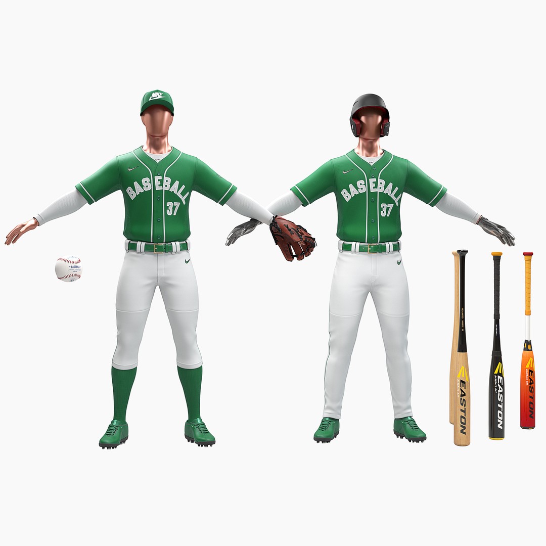 Baseball Uniform 3D Model – Realistic Player Outfit, FBX, OBJ - View 7