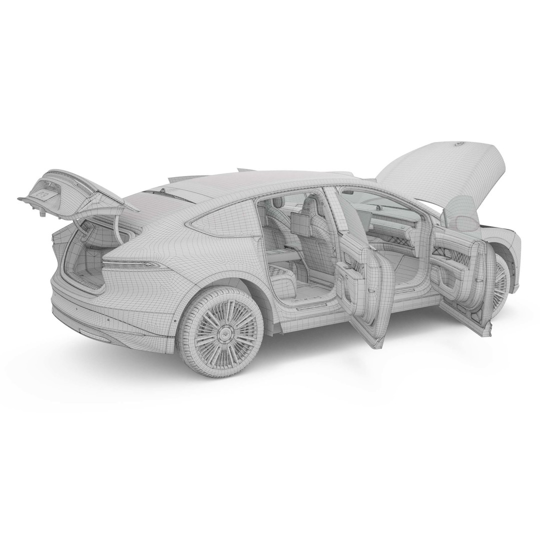 2025 Nio ET9 3D Model – Luxury Car with Interior, FBX, Blender - View 27