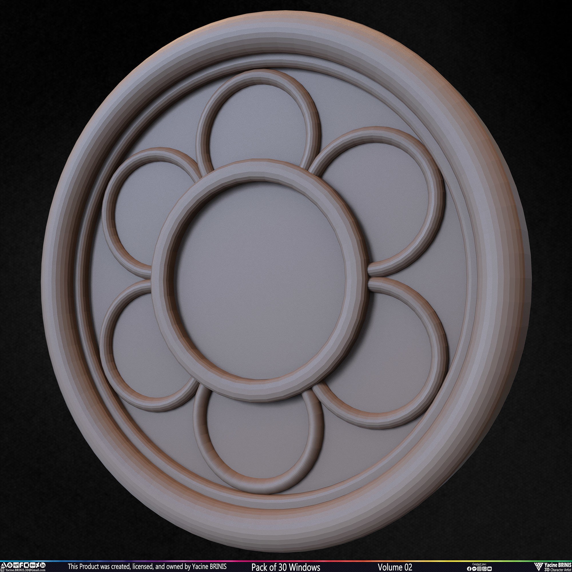 Pack of 30 Windows - Low-Poly 3D Model
