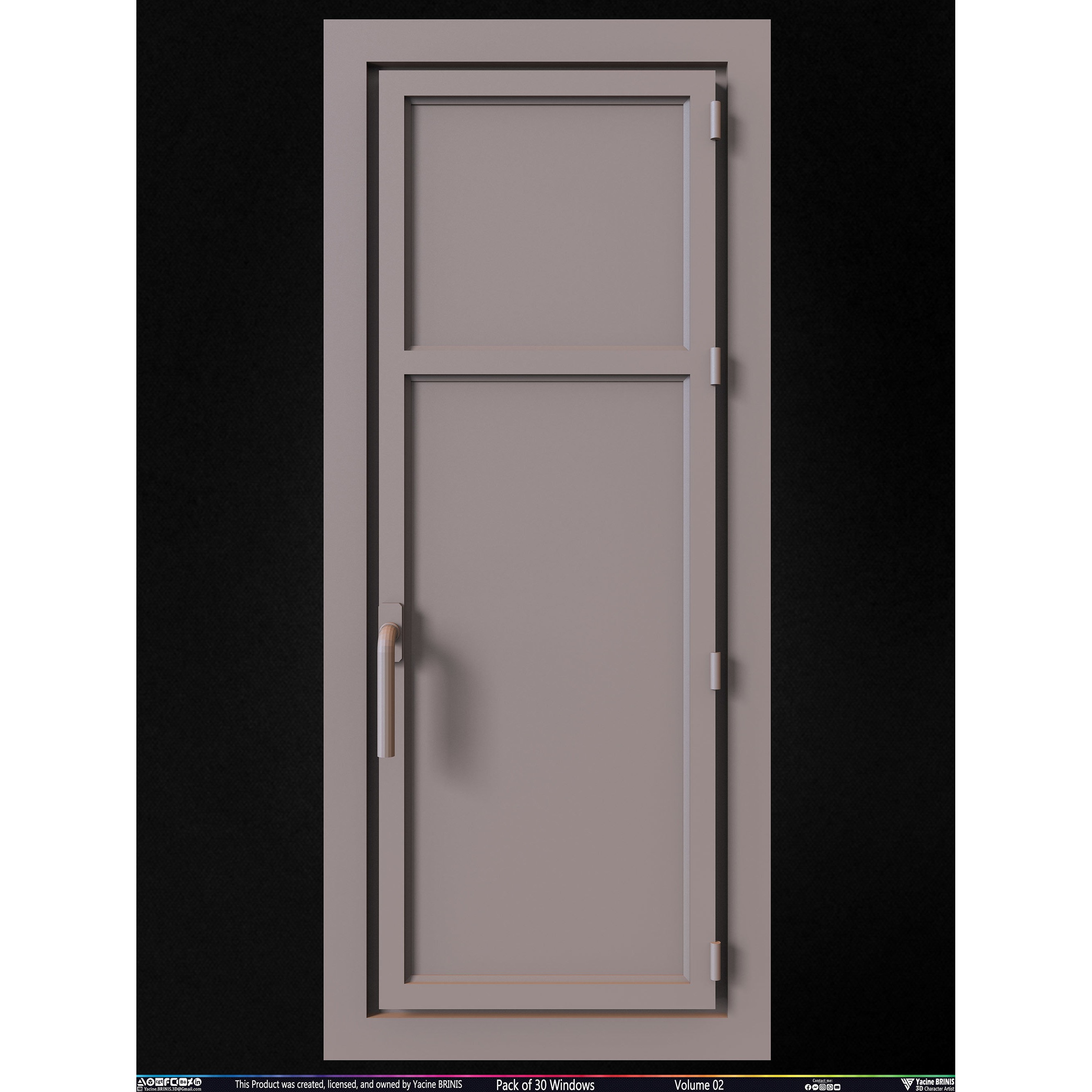 Pack of 30 Windows - Low-Poly 3D Model - View 17