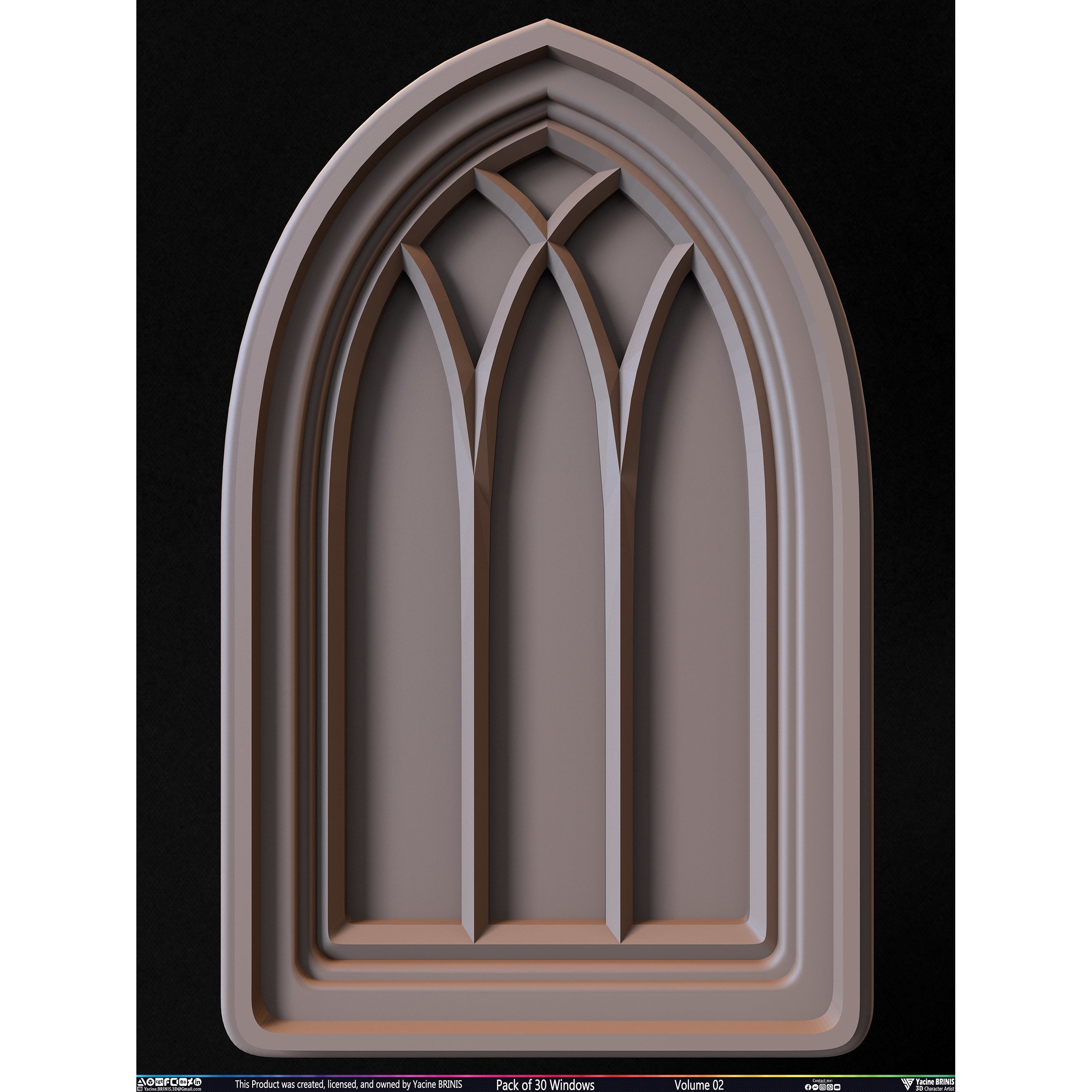 Pack of 30 Windows - Low-Poly 3D Model - View 18