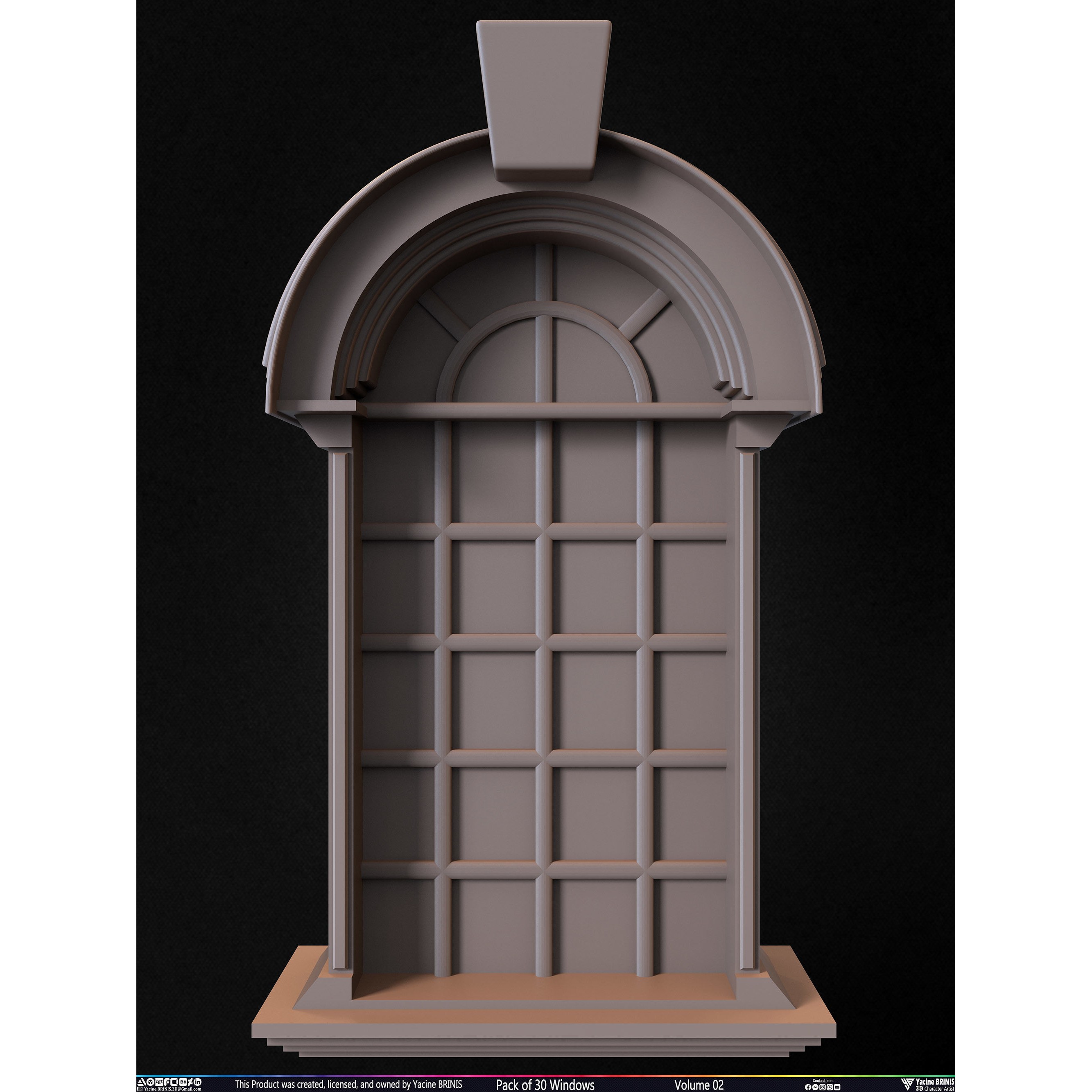 Pack of 30 Windows - Low-Poly 3D Model - View 25