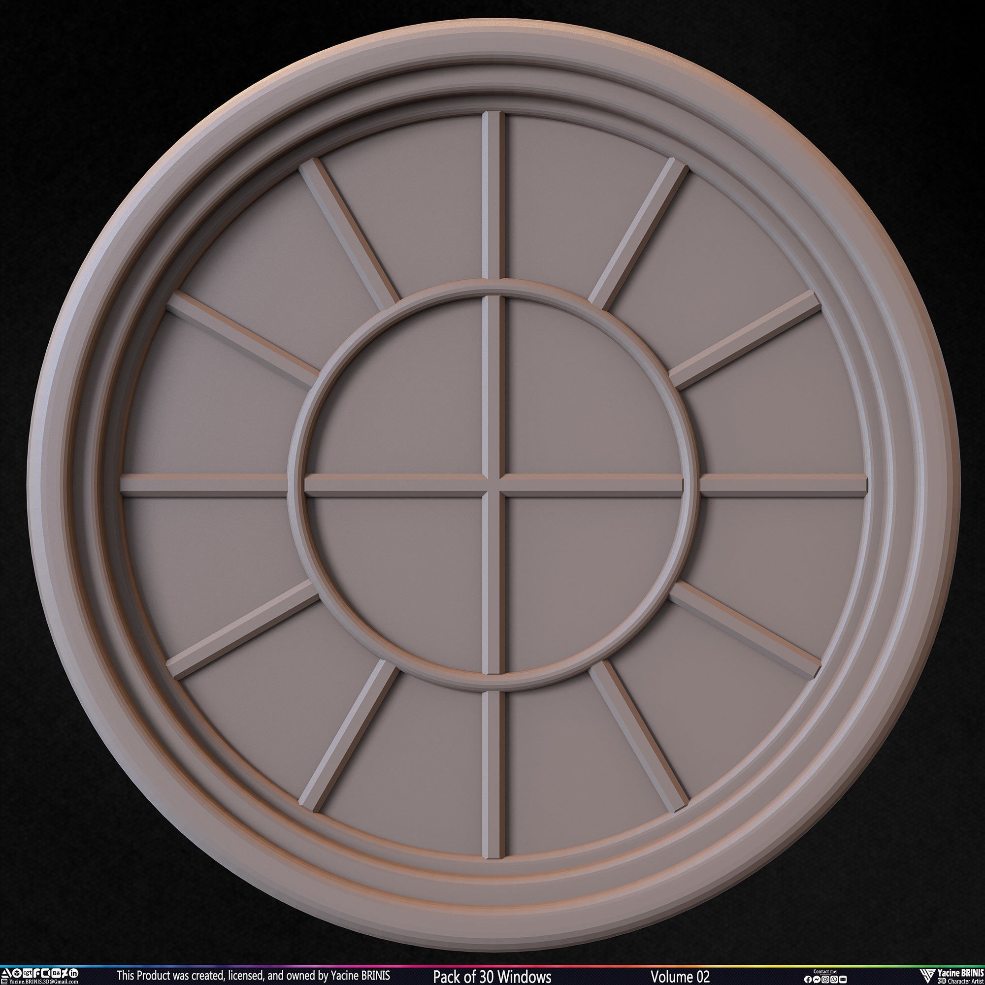 Pack of 30 Windows - Low-Poly 3D Model - View 26