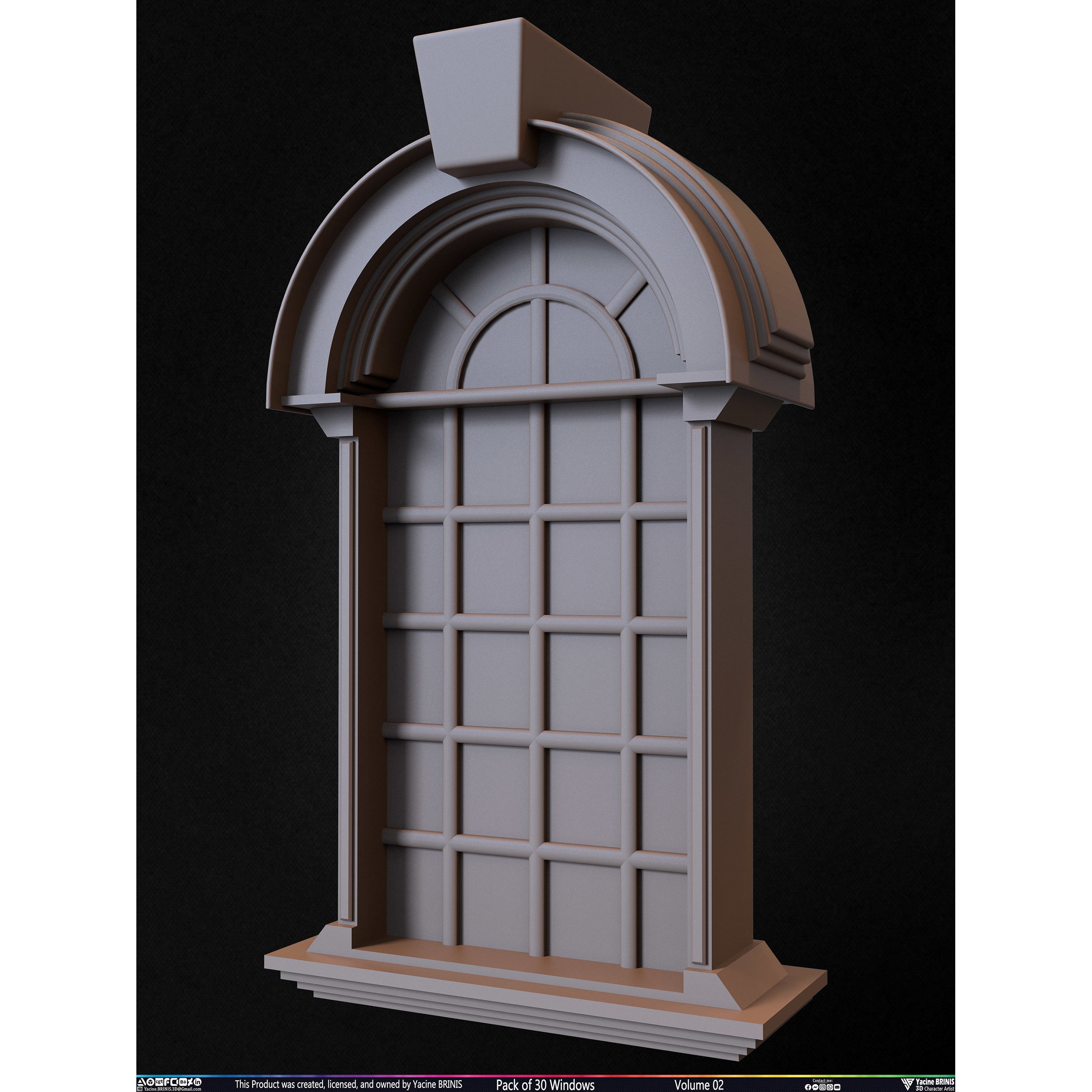 Pack of 30 Windows - Low-Poly 3D Model - View 41