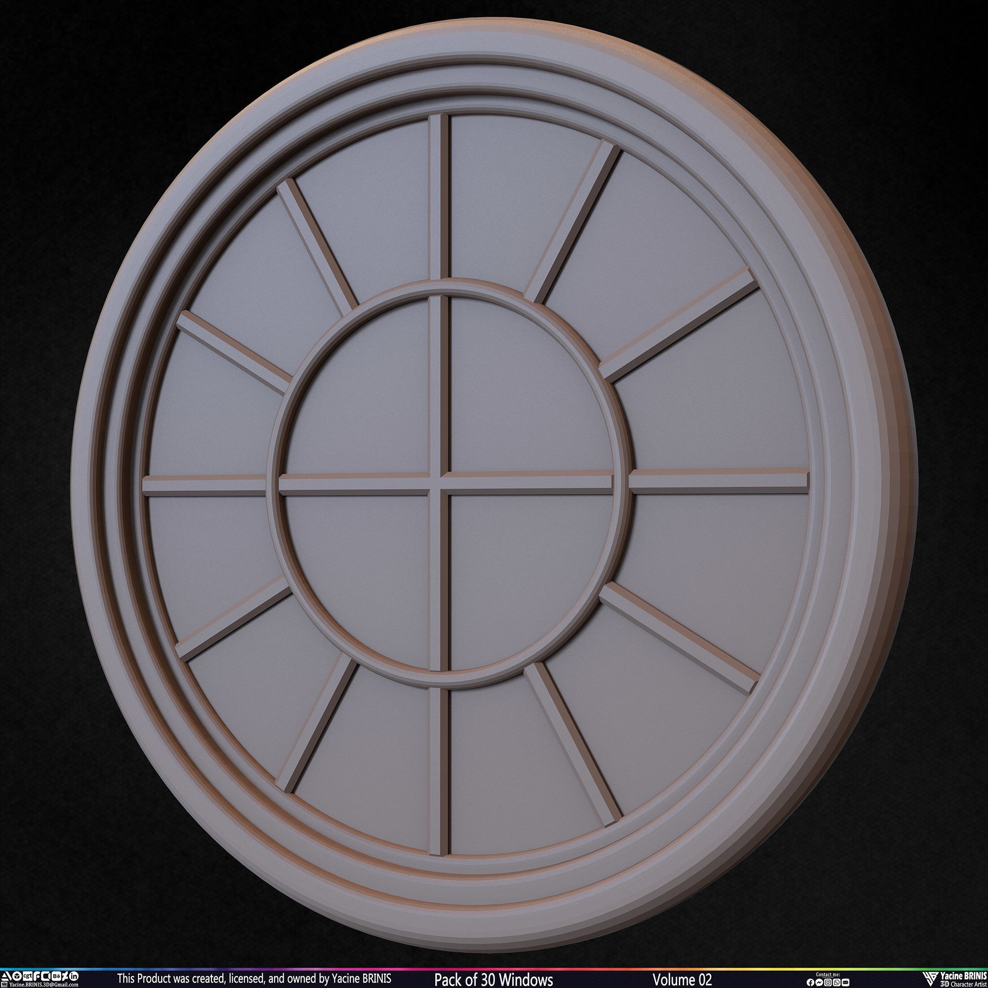 Pack of 30 Windows - Low-Poly 3D Model - View 42