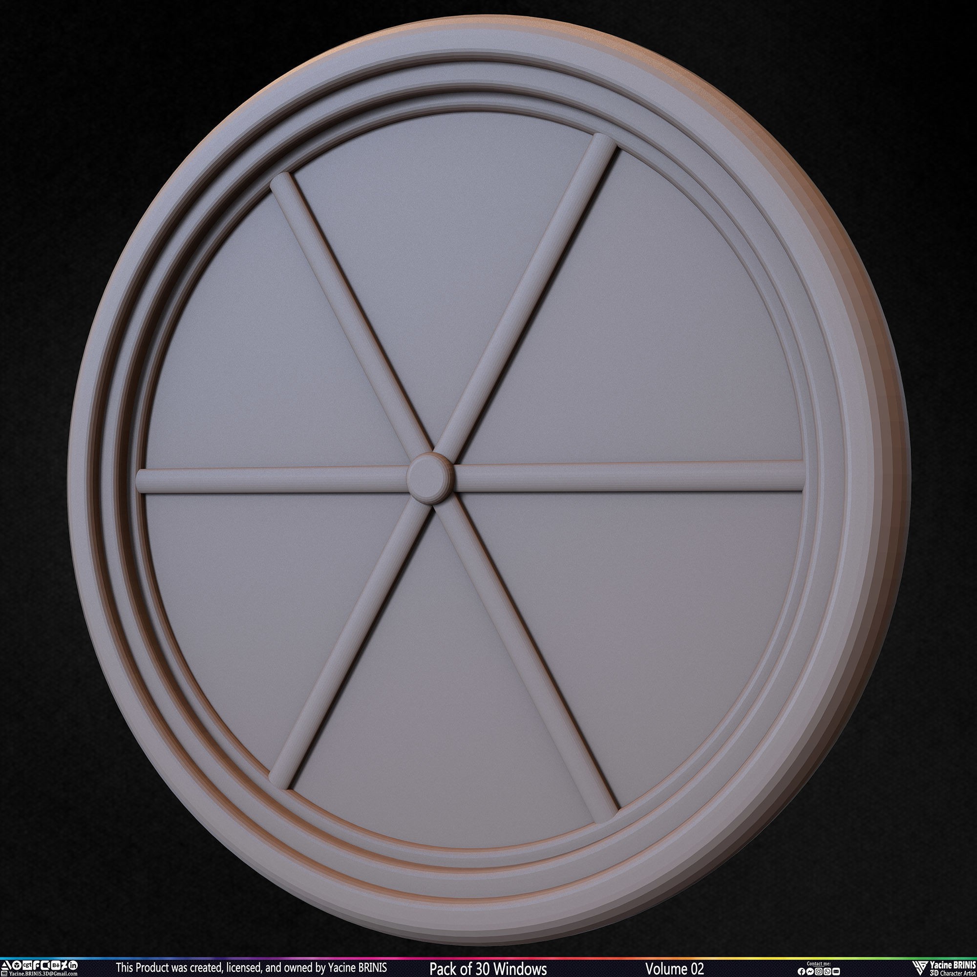 Pack of 30 Windows - Low-Poly 3D Model - View 45