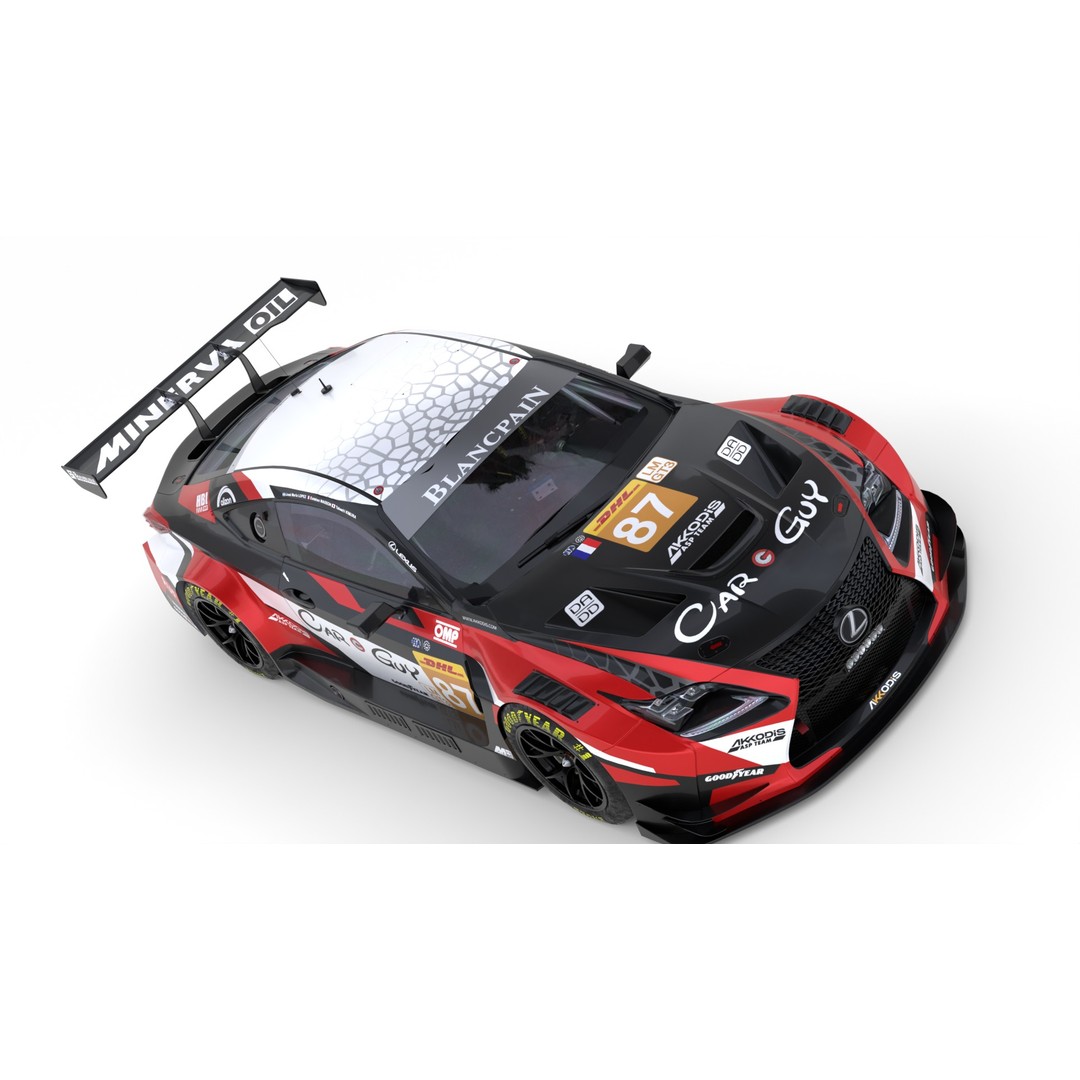 Lexus RCF LMGT3 2024 3D Model – High-Quality Race Car Asset, FBX, Blender - View 13