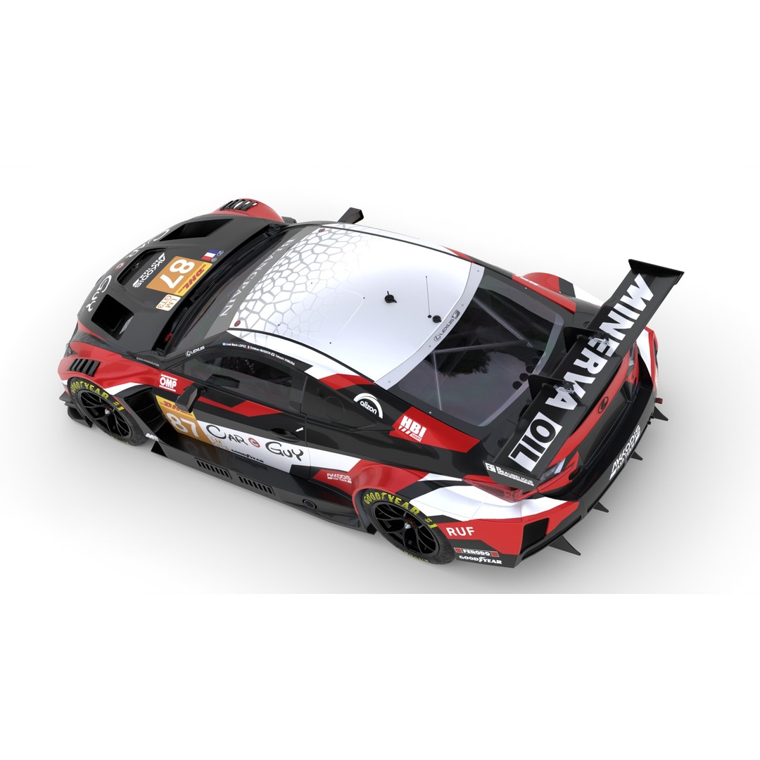 Lexus RCF LMGT3 2024 3D Model – High-Quality Race Car Asset, FBX, Blender - View 15