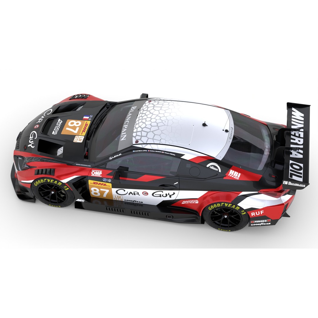 Lexus RCF LMGT3 2024 3D Model – High-Quality Race Car Asset, FBX, Blender - View 18