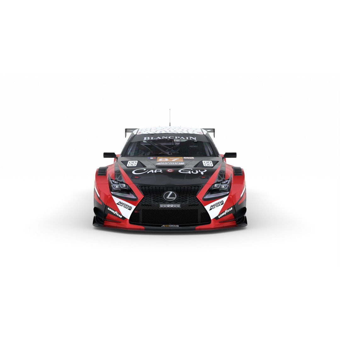Lexus RCF LMGT3 2024 3D Model – High-Quality Race Car Asset, FBX, Blender - View 6