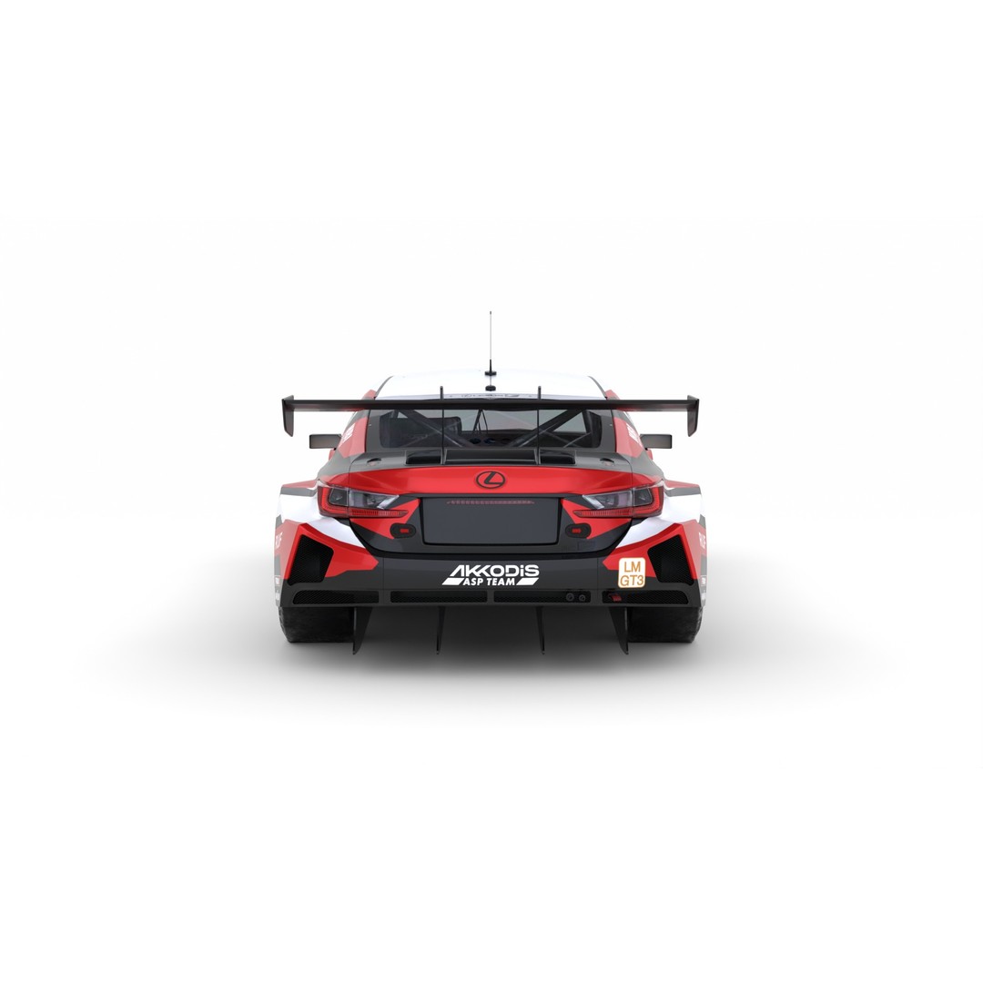 Lexus RCF LMGT3 2024 3D Model – High-Quality Race Car Asset, FBX, Blender - View 7