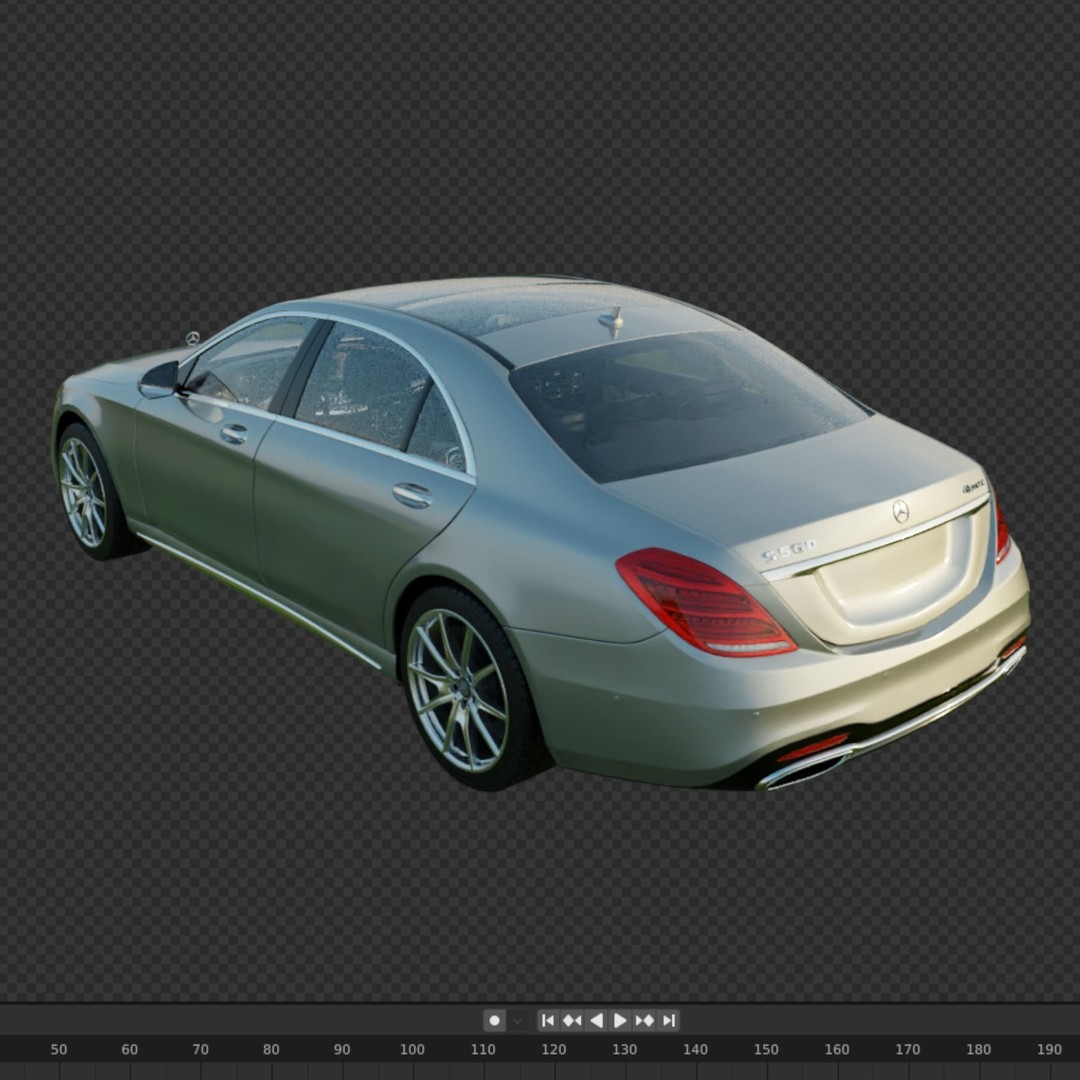 Mercedes-Benz S560 3D Model – Luxury Sedan with PBR Textures, FBX, OBJ