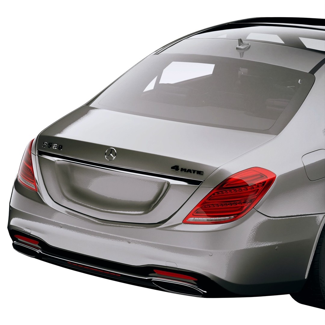 Mercedes-Benz S560 3D Model – Luxury Sedan with PBR Textures, FBX, OBJ - View 10