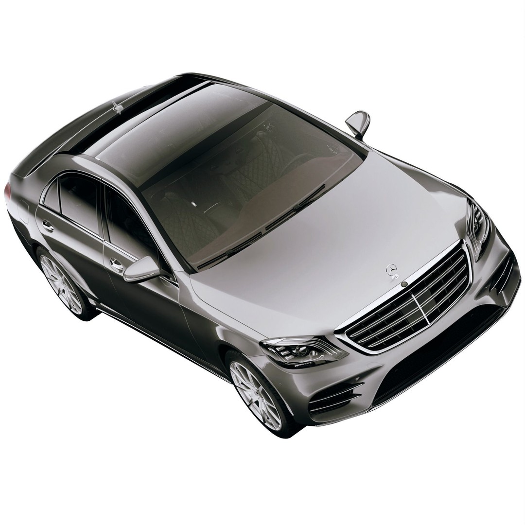 Mercedes-Benz S560 3D Model – Luxury Sedan with PBR Textures, FBX, OBJ - View 12
