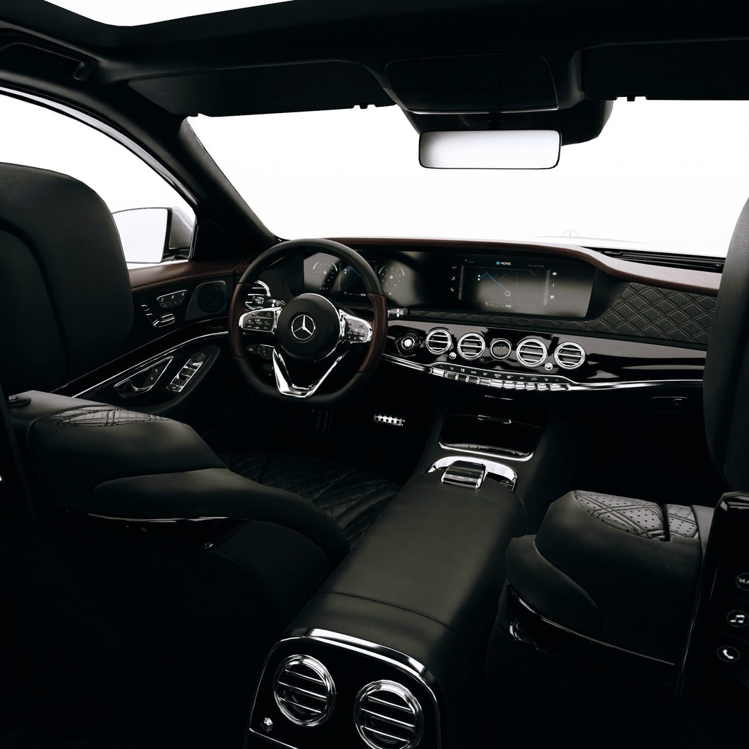 Mercedes-Benz S560 3D Model – Luxury Sedan with PBR Textures, FBX, OBJ - View 13