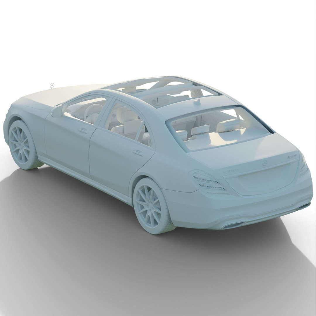 Mercedes-Benz S560 3D Model – Luxury Sedan with PBR Textures, FBX, OBJ - View 17