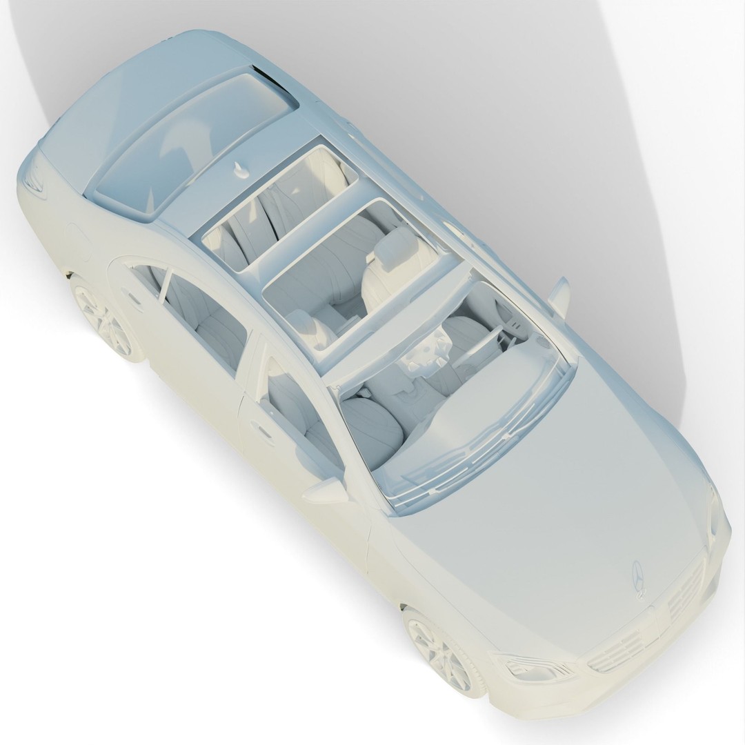 Mercedes-Benz S560 3D Model – Luxury Sedan with PBR Textures, FBX, OBJ - View 20