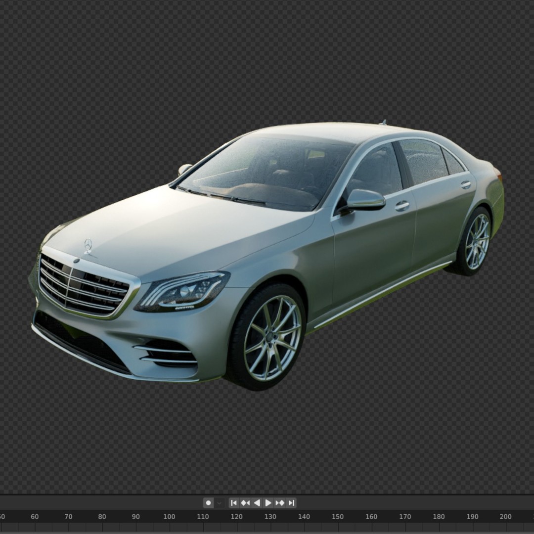 Mercedes-Benz S560 3D Model – Luxury Sedan with PBR Textures, FBX, OBJ - View 29